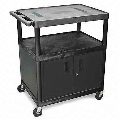 GRAINGER LE40CB Mobile Workbench Cabinet 24 in W Black
