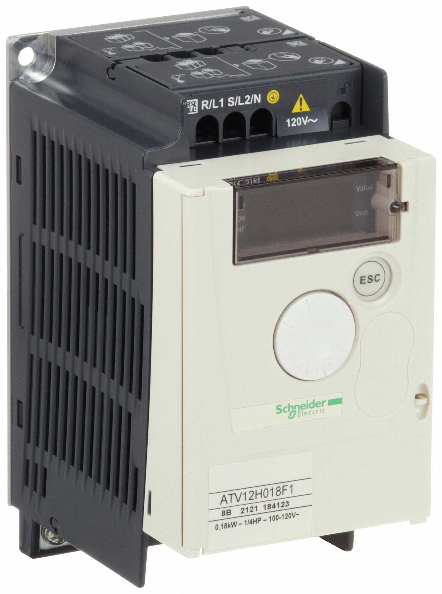 SCHNEIDER ELECTRIC ATV12H018F1 Variable Frequency Drive 1/4hp 100 to 120V
