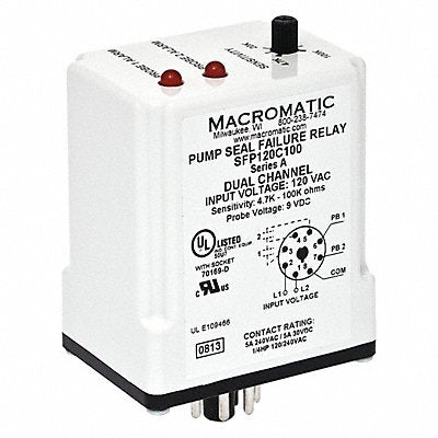 MACROMATIC SFP120C100 Pump Seal Failure Relay 120VAC