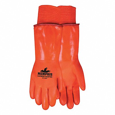 MCR SAFETY 6714FF Cold Protection Gloves L HiVis Orange PR