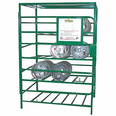 SAFTCART SPC12 Gas Cylinder Rack 48x36 Capacity 12