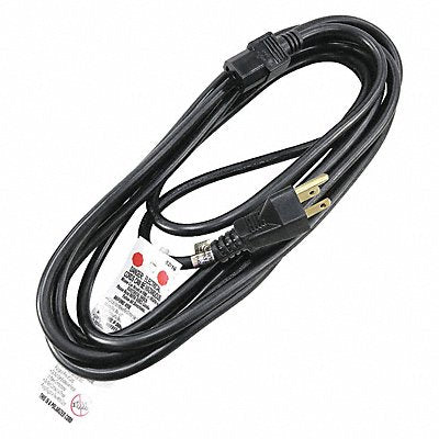 GRAINGER 5XFN7ID Power Cord 5-15P SJT 15 ft Blk 13A 16/3