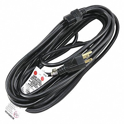 GRAINGER 5XFN1ID Power Cord 5-15P SJT 25 ft Blk 15A 14/3