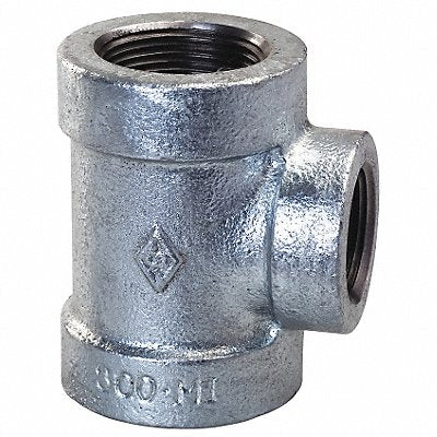 GRAINGER 5XTJ8 Reducing Tee Malleable Iron 1 x 1 x 3/4