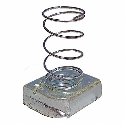 GRAINGER V20058 Spring Nut Steel Overall W 1 3/8in PK25