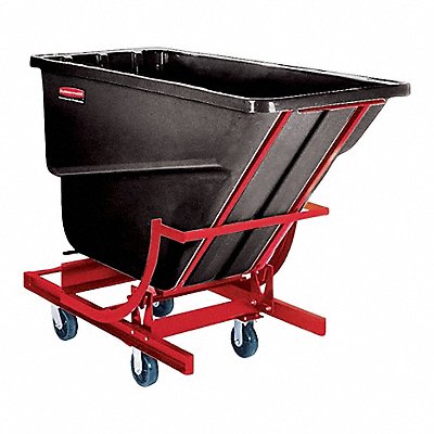 RUBBERMAID COMMERCIAL PRODUCTS FG105443BLA Self Dumping Hopper Black 750 lb