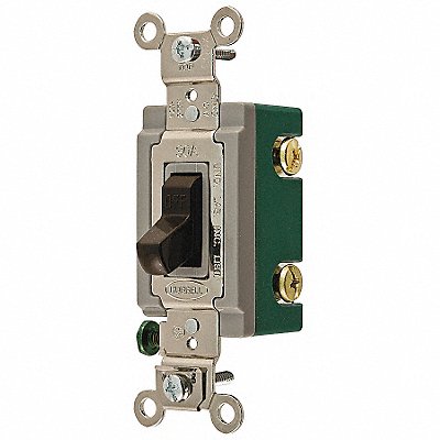 HUBBELL HBL3031 Wall Switch Brown 30A Back Side Single Pole