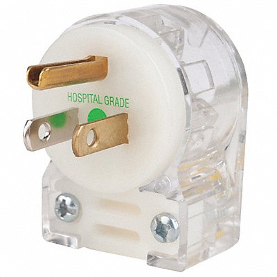 HUBBELL HBL8215CAT Angle Straight Blade Plug Clr 15 A Stnd 5-15P