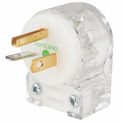 HUBBELL HBL8315CAT Angle Straight Blade Plug Clr 20 A Stnd 5-20P
