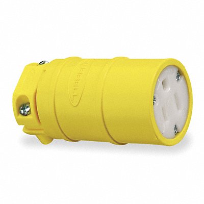HUBBELL HBL1547 Straight Blade Connector Yellow 2P3W Elastomer 5-15R