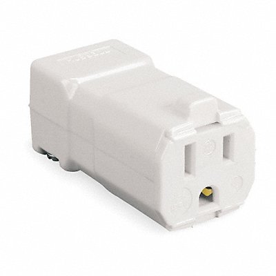 HUBBELL HBL8119V Straight Blade Connector Wht 2P3W Elastomer 5-15R