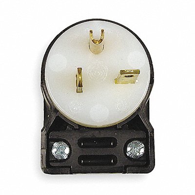 HUBBELL HBL5466CA Angle Straight Plug Blk Wht 20 A Stnd 6-20P