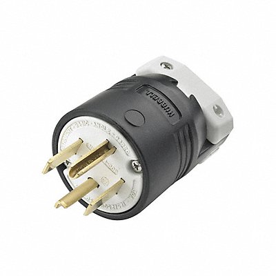 HUBBELL HBL9431C Straight Blade Plug Blk 30 A Stnd 14-30P
