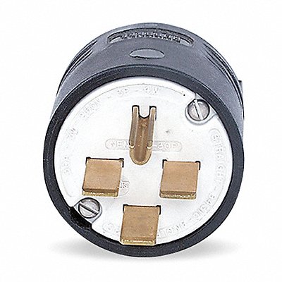 HUBBELL HBL8431C Straight Blade Plug Blk 30 A Stnd 15-30P
