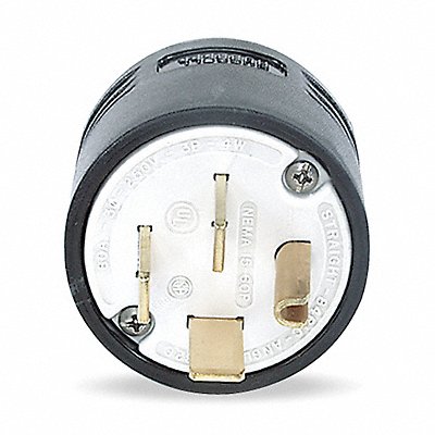 HUBBELL HBL8461C Straight Blade Plug Blk 60 A Stnd 15-60P