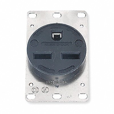 HUBBELL HBL9330 Receptacle Black 30 A 2P3W Back Side 1PK