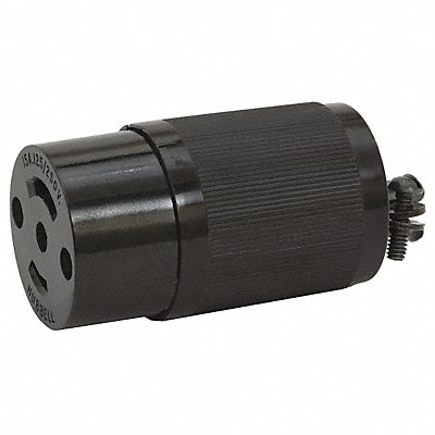 HUBBELL HBL7484 Mdgt Locking Connector Strt 15 A Black Nyl ML-3R