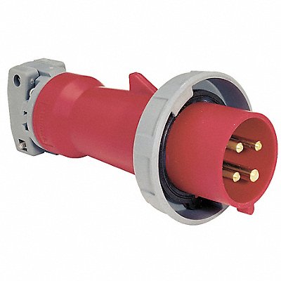 HUBBELL HBL4100P7W IEC Pin and Sleeve Plug 100 A Red 3Pl