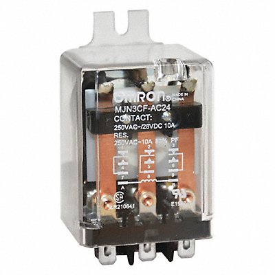 OMRON MJN3CFAC24 H8090 Flange Relay 24VAC 11 Pins 10A @ 240V AC