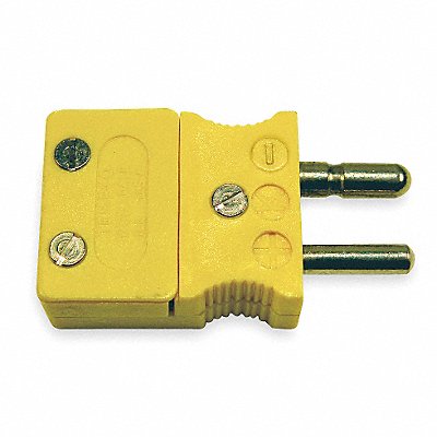 TEMPCO TCAR1007 Thermocouple Plug K Yellow Hollow Pin
