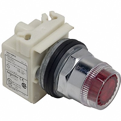 SCHNEIDER ELECTRIC 9001K1L35R IllumPushButton FullVolt Red 1NO/1NC