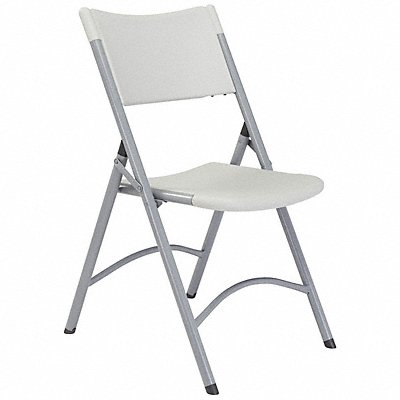 NATIONAL PUBLIC SEATING 602 Folding Chair Plastic Grey PK4