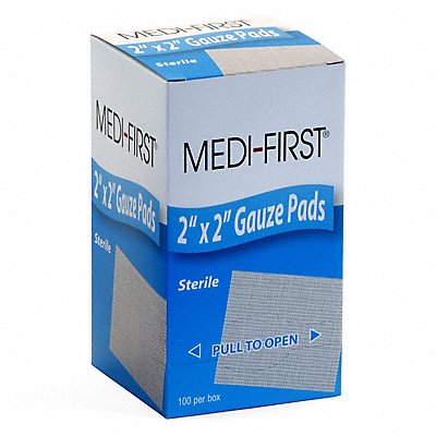 MEDI-FIRST 60633 Gauze Pad White 2 L 2 W PK100