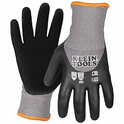 KLEIN TOOLS 60839 Winter Knit Dipped Gloves Cut Lvl A4 L