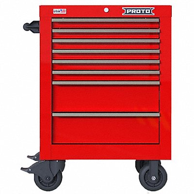 PROTO JSTV2739RS08RD Rolling Tool Cabinet Red Heavy Duty