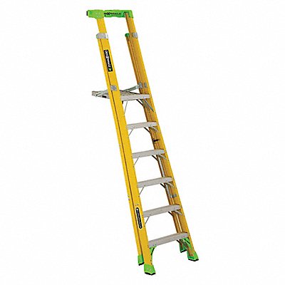 LOUISVILLE LADDER FCP1406HD Platform Stepladder 9 ft 3 H