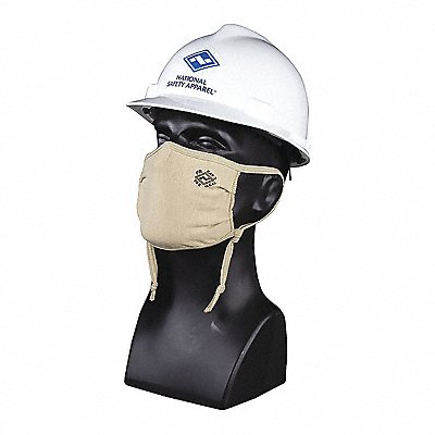 NATIONAL SAFETY APPAREL MASK2AJK Face Mask 6 H Beige Fabric Reusable