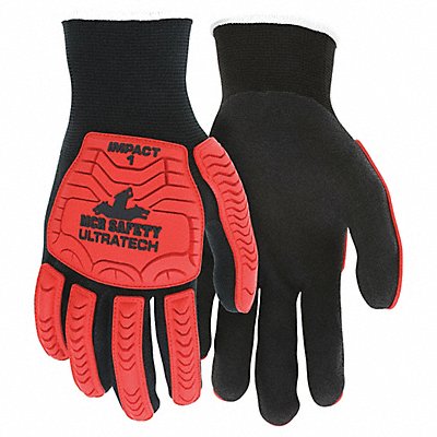 MCR SAFETY UT1950M Coated Gloves M knit Cuff PK12
