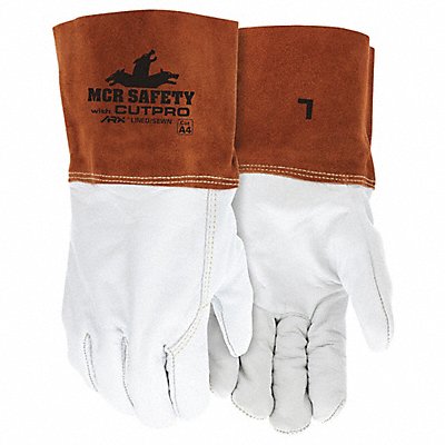 MCR SAFETY 4955HL Welding Leather Glove Beige/Brown L PK12
