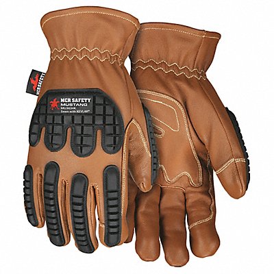 MCR SAFETY MU3634KXXL Leather Gloves Brown 2XL PR