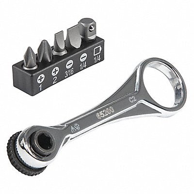 KLEIN TOOLS 65200 Hand Ratchet 4 1/4 in 1/4 in