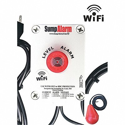 SUMP ALARM SA120V1L33SBWiFi HighWaterAlarm Audio Visual 120VAC 6ft