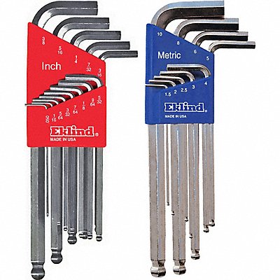EKLIND 13322 Ball Hex Key Set Bright-Ball Combo Pack