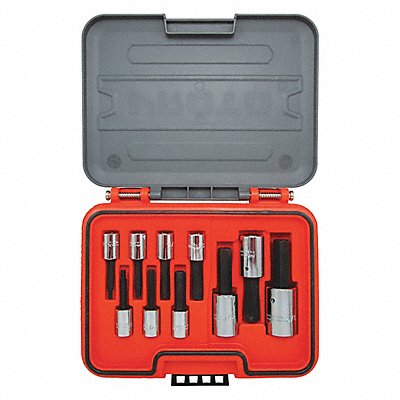 PROTO J52110H Hex Bit Set 3/8 1/2 Drive 10 pcs. SAE
