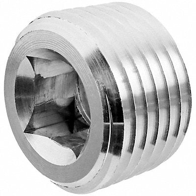 GRAINGER ZUSAPF9568 Square Socket Plug Aluminum 3/8 MNPT