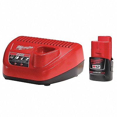 MILWAUKEE 48592420 Battery and Charger Kit 2Ah 12VDC