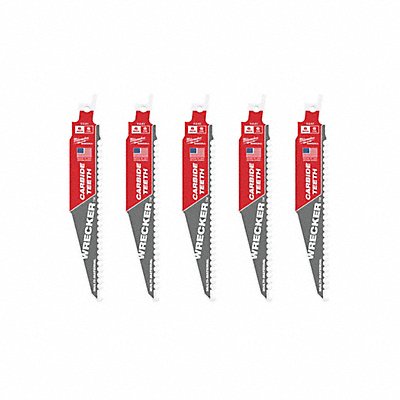 MILWAUKEE 48005541 Reciprocating Saw Blade Carbide PK5