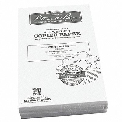 RITE IN THE RAIN 321117 Waterproof Laser Paper 32lb PK500