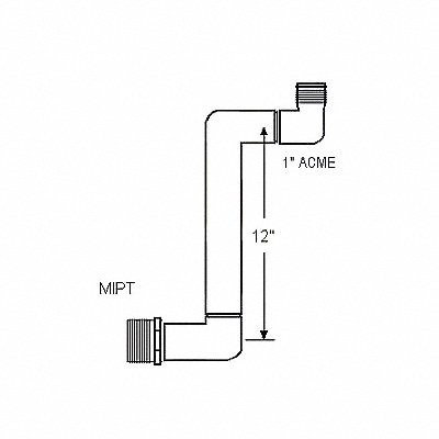 LASCO G130212 Swing Joint 1 in Schedule 40 White