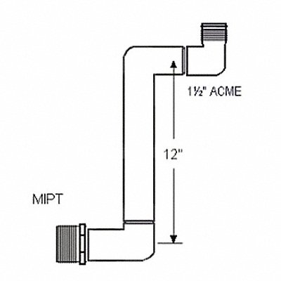 LASCO G330212 Swing Joint 1 1/2 in Schedule 40 White