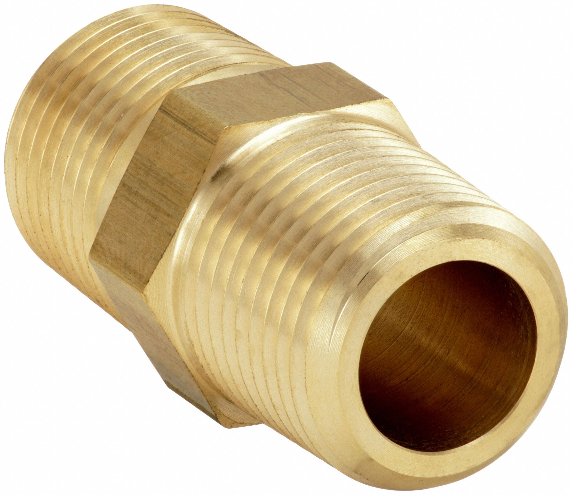 PARKER 38FFB Pipe Nipple Brass 3/8 Pipe Size MNPTF