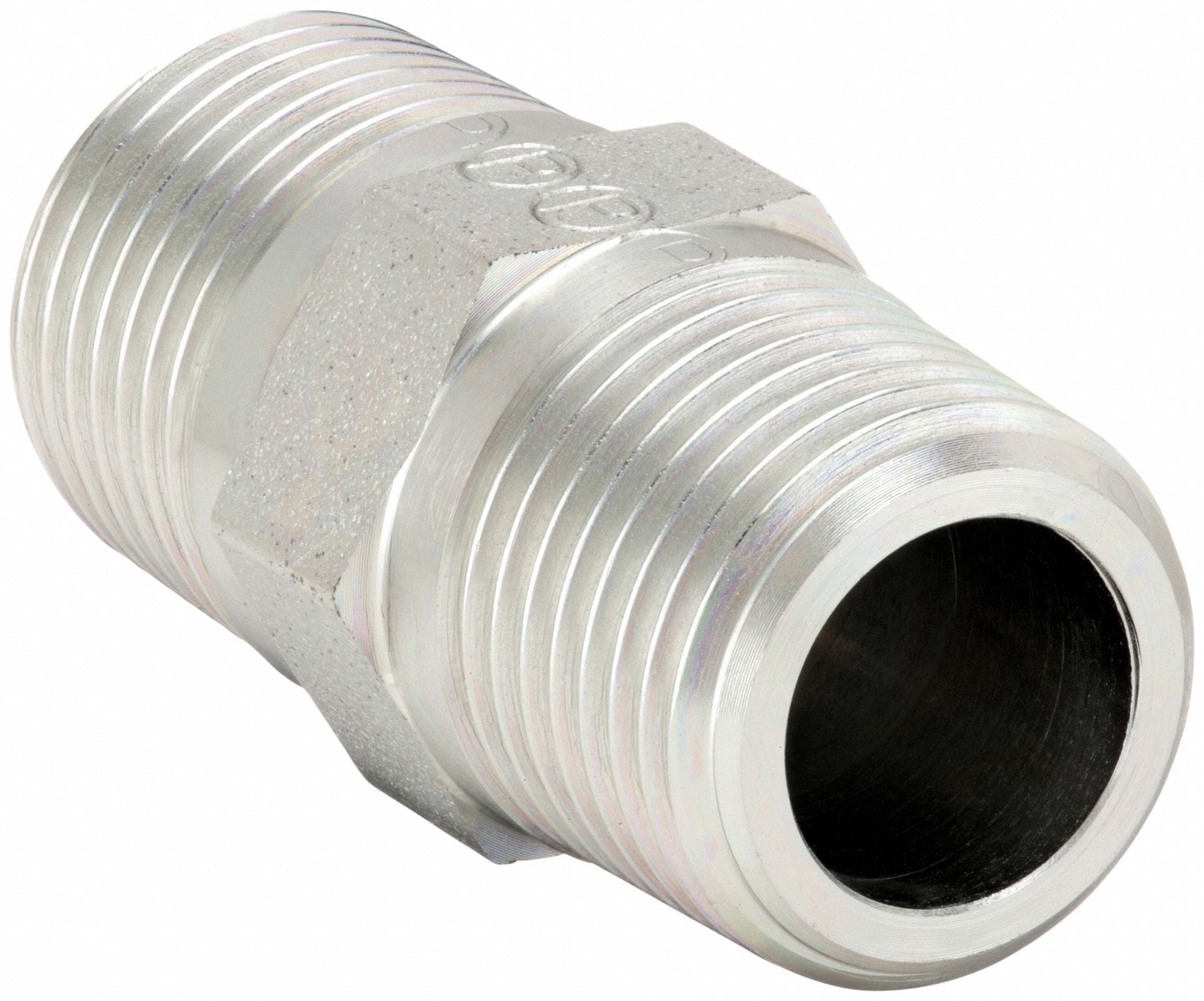 PARKER 38FF33MS Nipple Steel 3/8 in Pipe Size Male BSPT