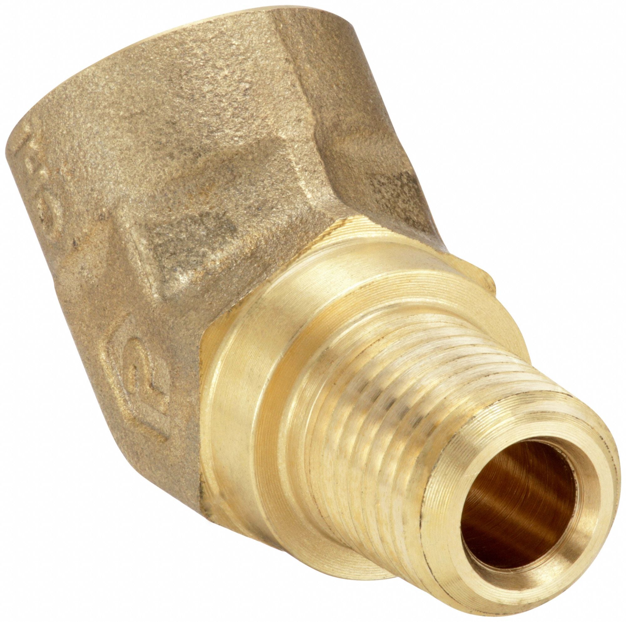PARKER 14CD45B 45 Street Elbow Brass 1/4 in NPTF