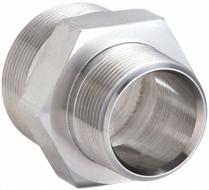 PARKER 112X1FFSS Nipple 316 SS 1 1/2 x 1 in Male NPTF