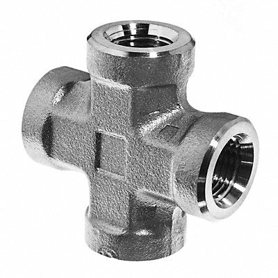 GRAINGER ZUSAPF7903 Female Cross 304 SS 1/4 Pipe Size NPT