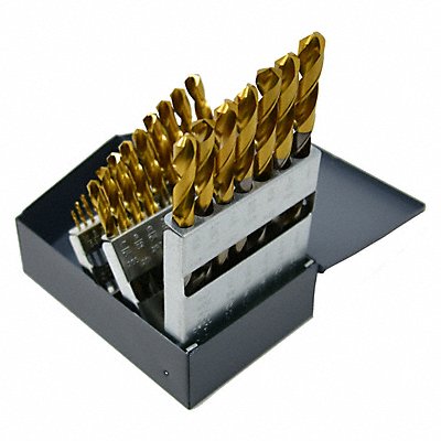 CLE-LINE C66113 Cobalt TIN Tipped Jobber Drill Set